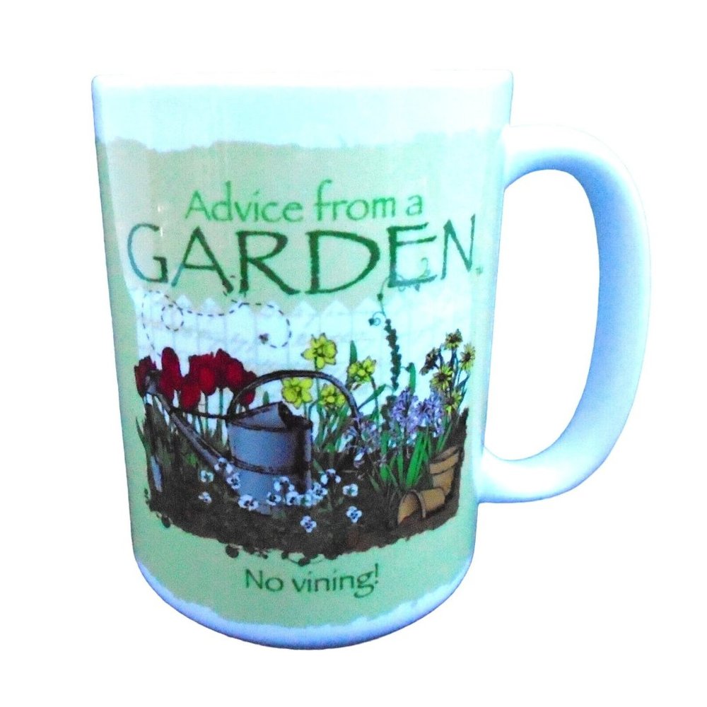 Advice From a Garden Mug 12 oz No Vining Connie Hanson Garden